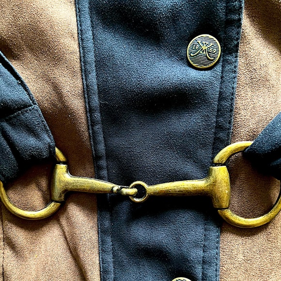 KYRA K SUEDE EQUESTRIAN RIDING JACKET! Two tone brown! MINT CONDITION! Size S - Picture 5 of 9